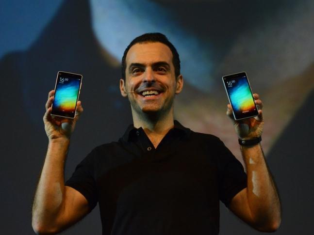 Vice President of Xiaomi Global, Hugo Barra. AFP PHOTO / MONEY SHARMA